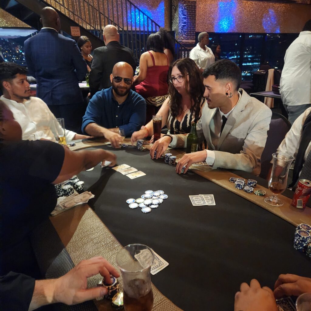 Team building casino event with professional croupiers