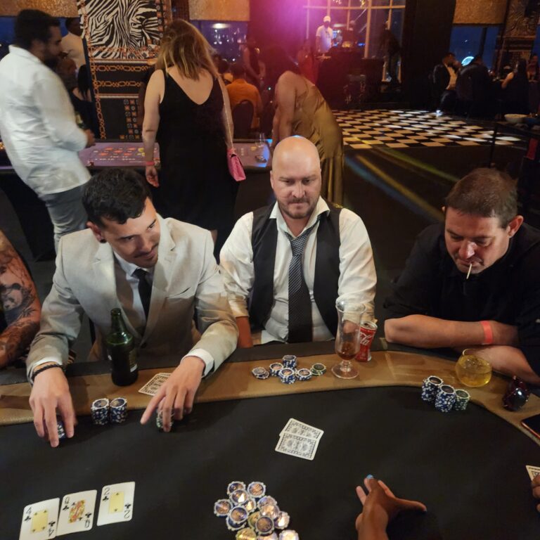 Poker tournaments with professional dealers at a fundraiser (2)